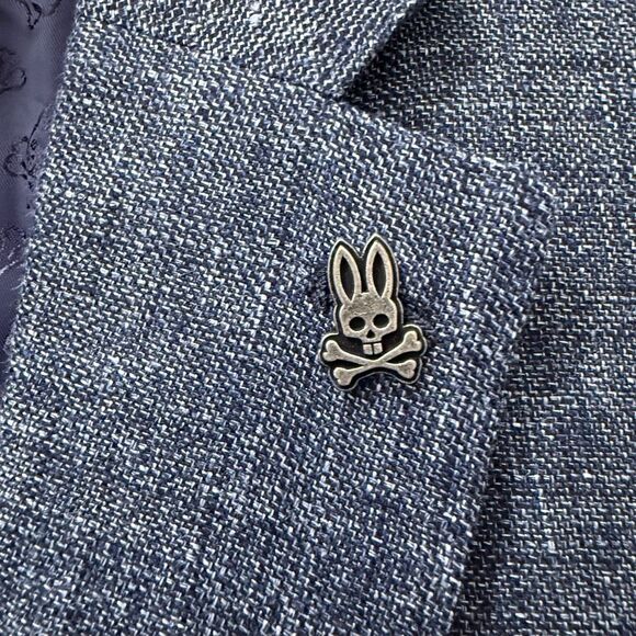 Psycho Bunny Sports Coat Size 42L in Blue - Picture 3 of 8